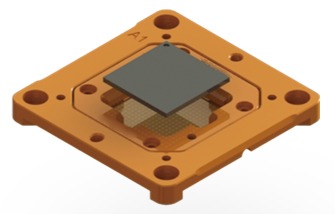 Elastomer contactor — floating DUT on fine-pitch conductive elastomer array